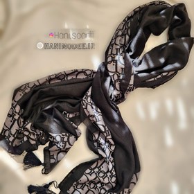تصویر شال مشکی ژاکارد 