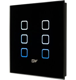 تصویر کلید ساده ۶ پل - مشکی 6g switch