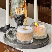 تصویر ماگ دسته مرواریدی طرح انگشتی دلی گلس DELI GLASS 