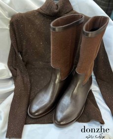 تصویر بوت بلند چرم طبیعی 