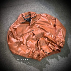 تصویر کت چرم باکسی 