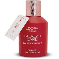 تصویر عطر ادوپرفیوم زنانه پالازو کارلی مدل دورا حجم ۱۰۰ میلی لیتر خنک شیرین 