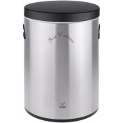 تصویر سطل برنج بدون پیمانه استیل مشکی درب فلزی 