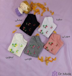 تصویر جوراب مچی زنانه با طرح گل ریز Women's ankle socks with small flower design