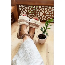 تصویر صندل مکرومه مدل گیسو 