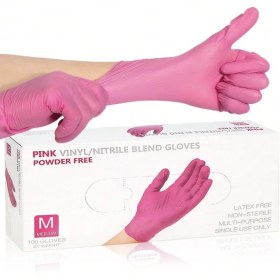 تصویر دستکش صورتی 