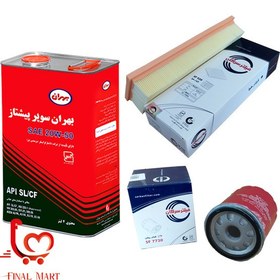 تصویر بسته تعویض روغن موتور بهران سوپر پیشتاز ۲۰w-۵۰ مخصوص پژو پارس XU7 