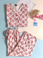 تصویر ست بلوز آستین بلند و شلوار زنانه نخ پنبه multiblue 