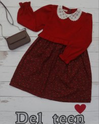 تصویر لباس یلدایی قرمز 