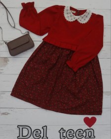 تصویر لباس یلدایی قرمز 