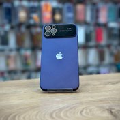 تصویر قاب آیفون ۱۱ پرومکس اپل محافظ لنز دار بنفش 