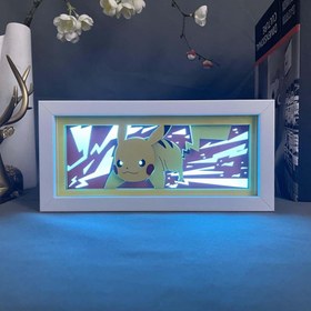 تصویر تابلو لایت باکس انیمه ای پیکاچو پوکمون | Pikachu Anime Light Box Pokemon 