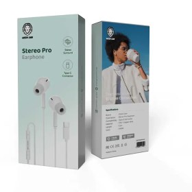 تصویر هندزفری گرین لاین مدل Stereo Pro Green Lion Stereo Pro Earphone