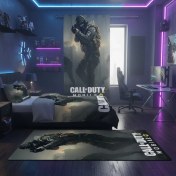 تصویر ست گیمینگ کالاف دیوتی (روتختی، فرشینه، پرده) 