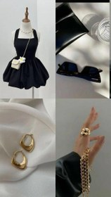 تصویر پیراهن پفی کوتاه 