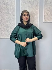 تصویر شومیز ساتن یشمی سایزبزرگ 930 