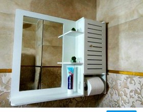 تصویر آینه باکس دار ، آینه سرویس بهداشتی ، آینه حمام ، آینه روشویی ،آینه دستشویی ،آینه شلف 