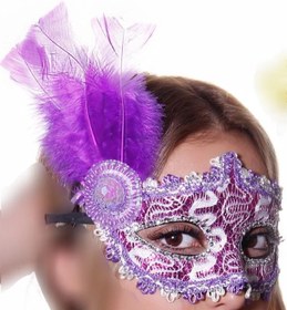 تصویر نقاب بالماسکه زنانه با رنگبندی و طرح بندی متنوع بسیار جذاب و خاص masquerade mask