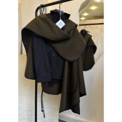 تصویر پانچو فوتر زنانه پاییزه دو رو 