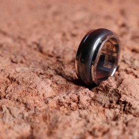 تصویر انگشتر حدید با نقره 