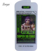 تصویر گلس گوشی iPhone 16 Pro Max آیفون شیشه ای BJLM آنتی استاتیک بدون حاشیه Super 3D Edge اورجینال کد 65860 