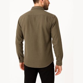 تصویر پیراهن لینن رنگ سبز 