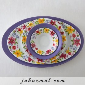 تصویر سرویس چینی زرین 6 نفره غذاخوری ملیکا (35 پارچه) Zarin Iran Shahrzad Melika 35 Pieces FDC Dinnerware Set