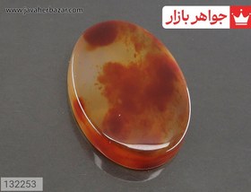 تصویر نگین عقیق نارنجی خوش نقش کد 132253 