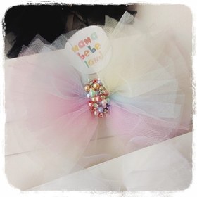 تصویر هدبند تور نگین دار 