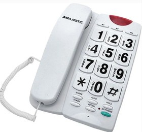 تصویر تلفن Majestic BILLY 202 (محصول ایتالیا) Majestic billy 202 bianco telefono fisso a filo per anziani tasti grandi