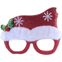 تصویر عینک کریسمسی طرح کلاه بابانوئل 2 