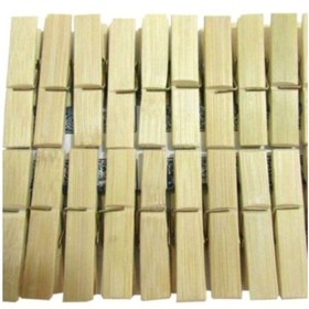 تصویر گیره چوبی بامبو 20 عددی مقاوم در برابر آب و آفتاب 