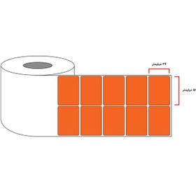 تصویر لیبل PVC دو ردیفه نارنجی دیجی کالا سایز 51x34 میلی متر Paper Label 51×34 mm Printer