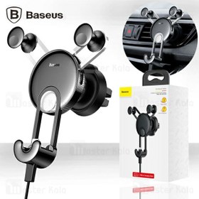 تصویر هولدر دریچه کولری موبایل بیسوس Baseus Yy Vehicle-mounted SULYY-01 به همراه کابل شارژ 