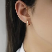 تصویر گوشواره حلقه ای غزل ژوپینگ 