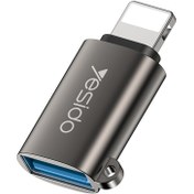 تصویر تبدیل Yesido GS14 OTG USB To Lightning ا Yesido GS14 USB To Lightning OTG Adapter Yesido GS14 USB To Lightning OTG Adapter
