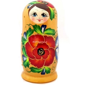 تصویر ماتروشکا 5 تایی گل رز 