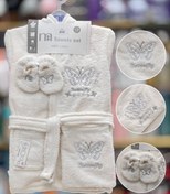 تصویر ست حوله نوزادی مادرکر مدل پروانه مجموعه 5 عددی 