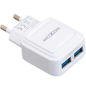 تصویر شارژر MOXOM KH-52 2.4A 2Port + کابل میکرو یو اس بی MOXOM KH-52 2.4A 2Port Charger With MicroUSB Cable