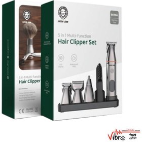 تصویر ست ریش تراش گرین لاین مدل کلیپر ا Green Lion 5 In 1 Multi-Function Hair Clipper Set GN5IN1MHTRM Green Lion 5 In 1 Multi-Function Hair Clipper Set GN5IN1MHTRM