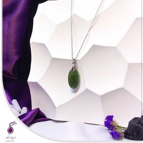 تصویر آویز سنگ یشم سبز کد N82 