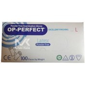 تصویر دستکش لاتکس OP Perfect بسته 100 عددی 