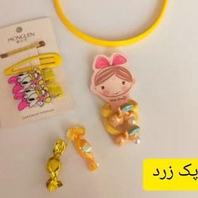 تصویر پک دخترانه اکسسوری سبز هدیه سچرپرایز مهدکودک پیش دبستانی 