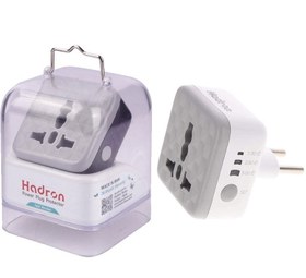 تصویر مبدل 3 به 2 چراغدار هادرون مدل Hadron A10-1 Hadron A10 Surge Protector and Adaptor