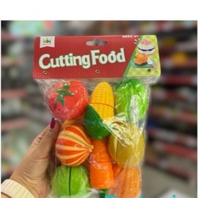 تصویر اسباب بازی مدل ست میوه طرح برشی کیسه ای خارجی کد FD01 