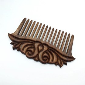 تصویر شانه چوبی منبت کاری کد HG-141 