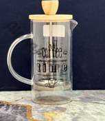 تصویر فرنچ پرس پیرکس درب بامبو 350 میل برند vitian 