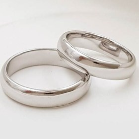 تصویر انگشتر رینگ حلقه ساده رنگ نقره ای 