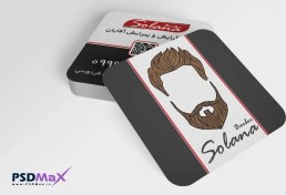 تصویر کارت ویزیت لایه باز آرایشگاه مردانه مربع 