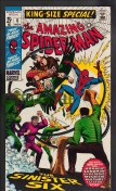تصویر پوستر جلد کمیک اسپایدرمن سینیستر سیکس | Amazing Spider-Man Annual #1 King-Size Special | 60x40 و 70x40 سانتی‌متر 